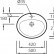 Раковина Jacob Delafon Ovale E1358-00, врезная сверху, 50 х 41,5 см