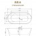 Ванна акриловая BelBagno BB14-NERO/BIA, 180 х 85 см