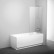 Шторка для ванны Ravak PVS1-80, 80 х 140 см, 79840100Z1, профиль - белый, стекло - прозрачное