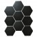 Мозаика Starmosaic Керамическая Hexagon big Black Matt