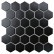 Мозаика Starmosaic Керамическая Hexagon small Black Matt