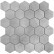 Мозаика Starmosaic Керамическая Hexagon small Marble Grey Matt