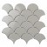 Мозаика Starmosaic Керамическая Fan Shape Light Grey Glossy