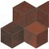 Мозаика Atlas Concorde (италия) Blaze Corten Mosaico Esagono Lapp 35х30