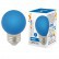 Лампа светодиодная (UL-00005647) Volpe E27 1W синяя LED-G45-1W/BLUE/E27/FR/С