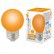 Лампа светодиодная (UL-00005650) Volpe E27 1W оранжевая LED-G45-1W/ORANGE/E27/FR/С