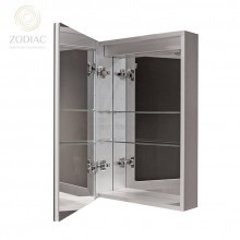 NOKEN Smart Cabinets Шкаф подвесной 60x75x13,5 см с одной дверцей и полками зеркальный хром