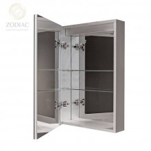 NOKEN Smart Cabinets Шкаф подвесной 50x75x13,5 см с одной дверцей и полками зеркальный хром