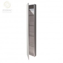 NOKEN Smart Cabinets Шкаф подвесной 170x30x14,5 см с одной дверцей и полками зеркальный хром