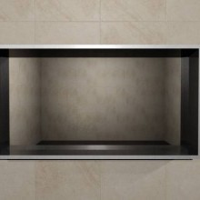 GAMA DECOR Dess Зеркало-полка 90х48х9 см открытая для аксессуаров Inox/Espejo