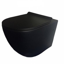 Унитаз черный подвесной безободковый + сиденье с микролифтом
