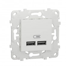 Розетка компьютерная USBx2 Schneider Electric Unica New NU541818