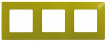 Рамка 3-постовая Legrand Etika зелёный папоротник 672543