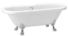 Ванна акриловая BelBagno BB21-CRM, 180 х 85 см, слив-перелив и ножки хром