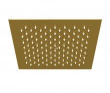 Верхний душ WasserKRAFT A198, 250 х 250 мм, PVD-покрытие матовое золото
