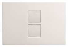 Кнопка смыва VitrA Twin 748-0101, панель - белое стекло, кнопки - хром