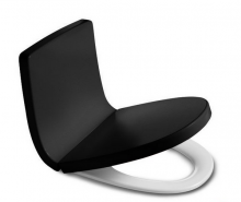 Сиденье и крышка Roca Khroma 801652004 для унитаза soft-close, цвет черный со спинкой