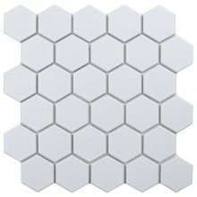 Мозаика Starmosaic Керамическая Hexagon small White Matt