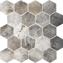 Мозаика Starmosaic Wild Stone мраморная мозаика Hex VLgP 64X74