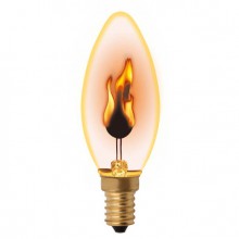 Лампа накаливания (UL-00002981) Uniel E14 3W золотистая IL-N-C35-3/RED-FLAME/E14/CL