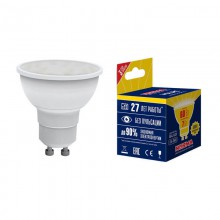 Лампа светодиодная (UL-00003838) GU10 7W 3000K матовая LED-JCDR-7W/WW/GU10/NR