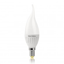 Лампа светодиодная Voltega E14 6.5W 4000К свеча на ветру матовая VG1-CW2E14cold6W 4691