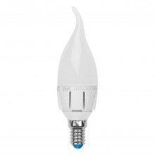 Лампа светодиодная (UL-00000770) Uniel E14 7W 3000K матовая LED-CW37-7W/WW/E14/FR PLP01WH