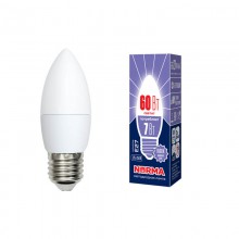 Лампа светодиодная (UL-00003797) E27 7W 6500K матовая LED-C37-7W/DW/E27/FR/NR