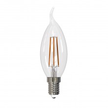 Лампа светодиодная филаментная (UL-00005168) Uniel E14 9W 3000K прозрачная LED-CW35-9W/3000K/E14/CL PLS02WH