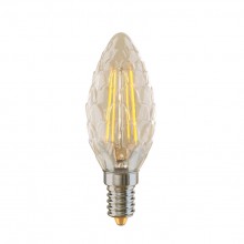 Лампа светодиодная филаментная E14 4W 2800К свеча шишка прозрачная VG10-P1E14warm4W-F 5486