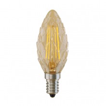 Лампа светодиодная филаментная Voltega E14 4W 2800К свеча шишка золотая VG10-P3E14warm4W-F 5488