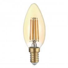 Лампа светодиодная филаментная Thomson E14 11W 2400K свеча прозрачная TH-B2116