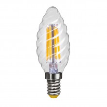 Лампа светодиодная филаментная E14 4W 2800К свеча витая прозрачная VG1-CC1E14warm4W-F1 5711