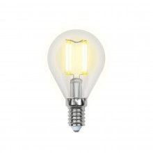 Лампа светодиодная филаментная (UL-00000197) Uniel E14 6W 3000K прозрачная LED-G45-6W/WW/E14/CL