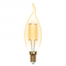 Лампа светодиодная филаментная (UL-00002397) Uniel E14 5W 2250K прозрачная LED-CW35-5W/GOLDEN/E14 GLV21GO