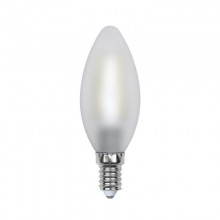Лампа светодиодная филаментная (UL-00000305) Uniel E14 6W 3000K матовая LED-C35-6W/WW/E14/FR PLS02WH
