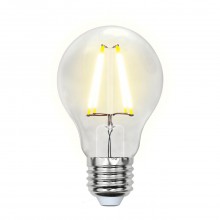 Лампа светодиодная филаментная (UL-00001372) Uniel E27 8W 4000K прозрачная LED-A60-8W/NW/E27/CL PLS02WH