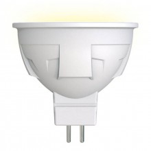 Лампа светодиодная диммируемая (UL-00003991) Uniel GU5.3 6W 3000K матовая LED-JCDR 6W/WW/GU5.3/FR/DIM PLP01WH